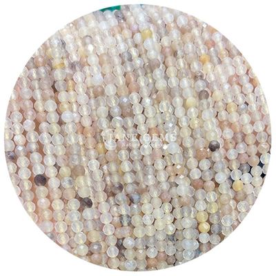 Perle di gemme cristallo naturale di facce rotonde di forma piccola topazio rosso avventurino fili di perle sciolte per braccialetti