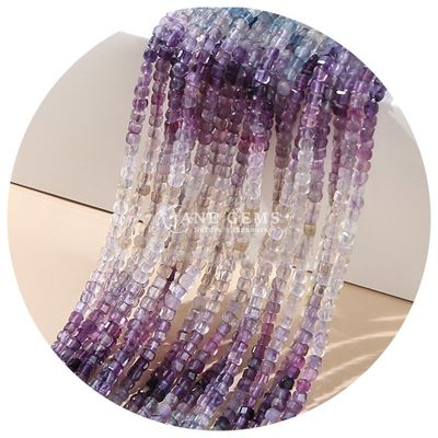 Ingrosso per le perline di pietra libera naturale cristallo reale gemma libera perline quadrate cubo libera perline per la produzione di braccialetti