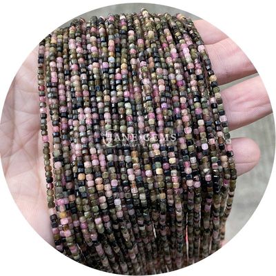 Ingrosso di cristallo naturale gemma perline sfuse quadrate cubo perline sfuse ametista turmalina perline per gioielli