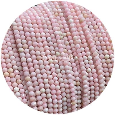 Quarzo di fragola rosa opale gemme perla cristallo naturale facce rotonde forma piccola perla sciolta fili per braccialetti