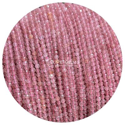 Quarzo di fragola rosa opale gemme perla cristallo naturale facce rotonde forma piccola perla sciolta fili per braccialetti