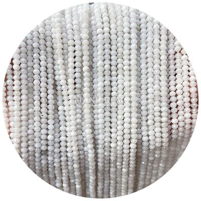 Bianco nero calcedonia gemme perla cristallo naturale facce di abaco forma di piccole perline sciolte per braccialetti