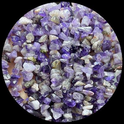 Quarzo trasparente Ametista Gemme Perla Cristallo naturale Forma irregolare Scheletro di ghiaia Pietra sciolta perla fili per braccialetti
