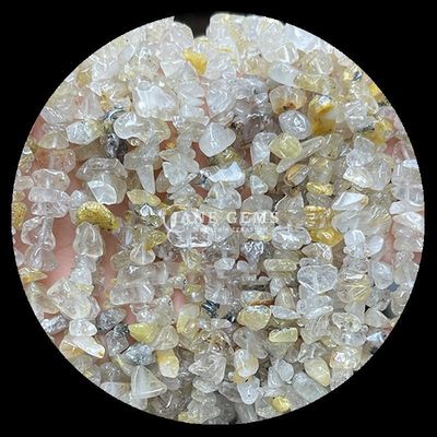 Citrino Nero Gemme Rutilate Perla Cristallo Naturale Forma Irregolare Scheggia Ghiaia Pietra Perla Libera Stringhe Per Braccialetti