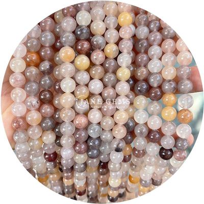 Ingrosso di pietra naturale giaspio perline sferiche sferiche 8mm labradorite perline sferiche rosa quarzo perline sferiche spazzatori per gioielli