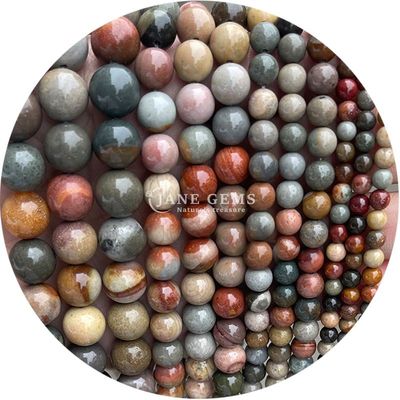 Ingrosso di pietra naturale giaspio perline sferiche sferiche 8mm labradorite perline sferiche rosa quarzo perline sferiche spazzatori per gioielli