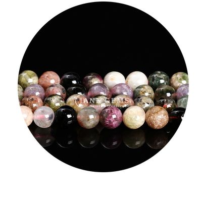 Ingrosso per gioielli di pietra naturale perline rotonde 8 mm rosa zebra giaspero perline rotonde turmalina