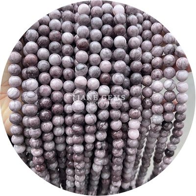 Ingrosso per gioielli di pietra naturale perline rotonde 8 mm rosa zebra giaspero perline rotonde turmalina