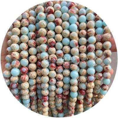 Ingrosso per gioielli di pietra naturale perline rotonde 8 mm rosa zebra giaspero perline rotonde turmalina