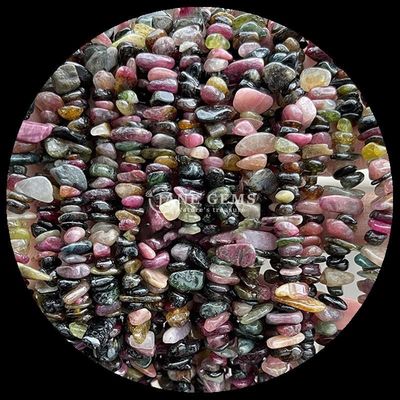 Turmalina Granato Gemme Perla Cristallo Naturale Forma Irregolare Scheletro di Ghiaia Pietra Groviglio Perla Loose String For Bracelets