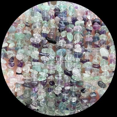 Acquamarine Fluorite Gems Perle Cristallo Naturale Forma Irregolare Scheletro Ghiaia Pietra Perle Loose Filamenti Per Braccialetti