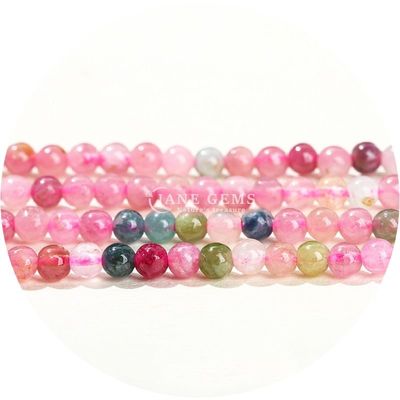 GROSSO STONE NATURALE PERLE RONDOTE 8 mm MULTICOLOR TOURMALINE PERLE RONDOTE AGATE PERLE RONDOTE SPACER per gioielli