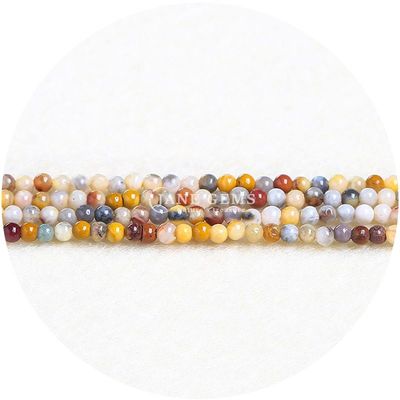 Ingrosso per gioielleria per perline di gemme naturali 8 mm perline di rodolite rotonde multicolore perline di turmalina