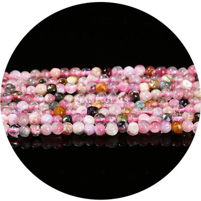 Ingrosso per gioielleria per perline di gemme naturali 8 mm perline di rodolite rotonde multicolore perline di turmalina