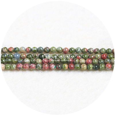 Ingrosso per gioielleria per perline di gemme naturali 8 mm perline di rodolite rotonde multicolore perline di turmalina