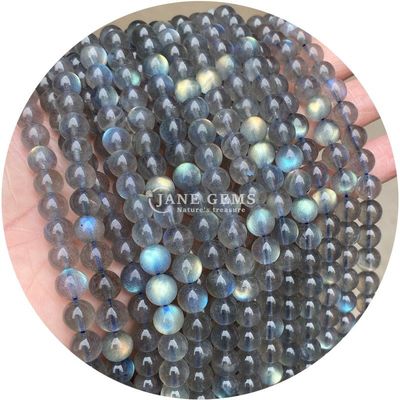 Ingrosso Naturale 2A Fiore di prugna Turmalina Rotonda Perle sciolte Pietra di luna Florite Pietra di sole Perle spaziatori per gioielli