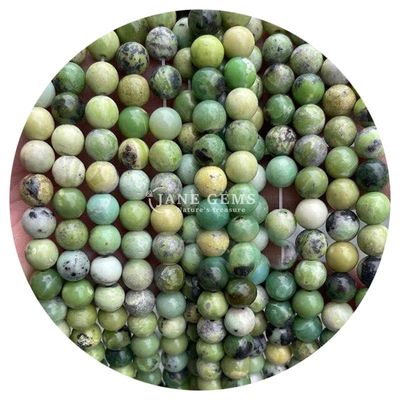 Ingrosso Naturale 2A Fiore di prugna Turmalina Rotonda Perle sciolte Pietra di luna Florite Pietra di sole Perle spaziatori per gioielli