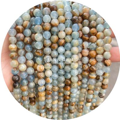 Ingrosso Naturale 2A Tourmaline Rotondo Perle Libere Moonstone Perle Libere di Pietra Arcobaleno Perle Fluorite Distanziatori per Gioielli