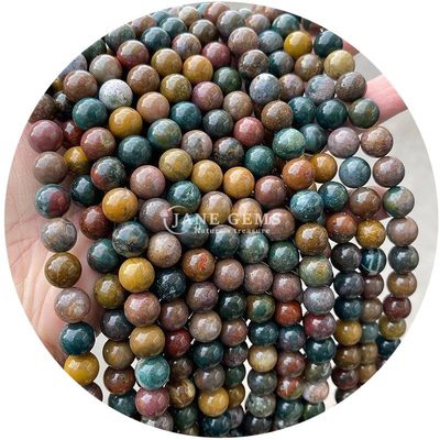 Ingrosso Naturale 2A Tourmaline Rotondo Perle Libere Moonstone Perle Libere di Pietra Arcobaleno Perle Fluorite Distanziatori per Gioielli
