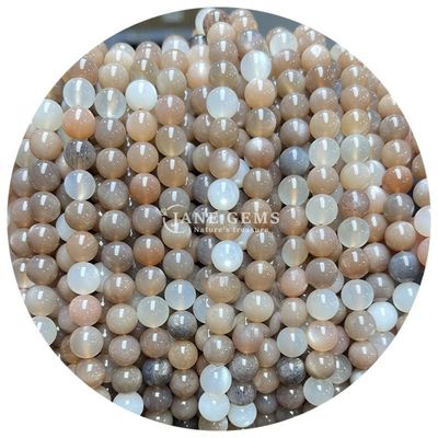 Ingrosso Naturale 2A Tourmaline Rotondo Perle Libere Moonstone Perle Libere di Pietra Arcobaleno Perle Fluorite Distanziatori per Gioielli