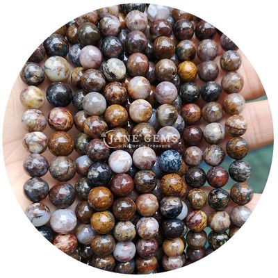 Ingrosso Naturale 2A Tourmaline Rotondo Perle Libere Moonstone Perle Libere di Pietra Arcobaleno Perle Fluorite Distanziatori per Gioielli