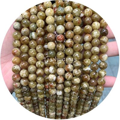 Ingrosso Naturale 2A Tourmaline Rotondo Perle Libere Moonstone Perle Libere di Pietra Arcobaleno Perle Fluorite Distanziatori per Gioielli