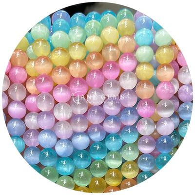 Ingrosso di gemme naturali perline sferiche sferiche 8 mm Gips blu perline sferiche ematite perline spaziatori per la realizzazione di gioielli