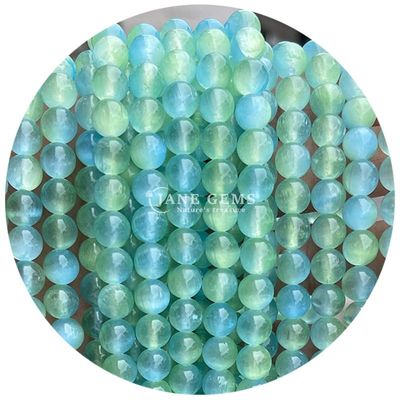 Ingrosso di gemme naturali perline sferiche sferiche 8 mm Gips blu perline sferiche ematite perline spaziatori per la realizzazione di gioielli