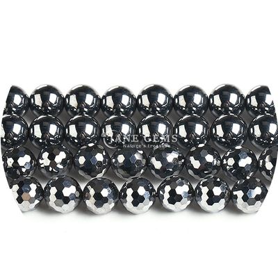 Ingrosso di gemme naturali perline sferiche sferiche 8 mm Gips blu perline sferiche ematite perline spaziatori per la realizzazione di gioielli