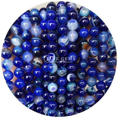 Ingrosso di gemme naturali perline sferiche sferiche 8 mm Gips blu perline sferiche ematite perline spaziatori per la realizzazione di gioielli