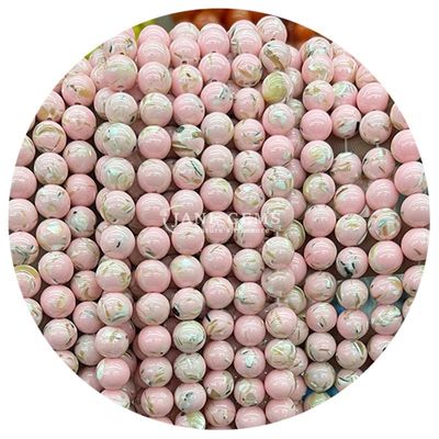 Ingrosso di gemme naturali perle rotonde sciolte 8 mm agate a strisce multicolore perle sciolte perle rotonde spaziatori per gioielli