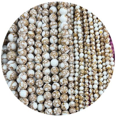 Ingrosso di gemme naturali perle rotonde sciolte 8 mm agate a strisce multicolore perle sciolte perle rotonde spaziatori per gioielli