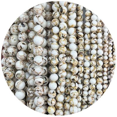 Ingrosso di gemme naturali perle rotonde sciolte 8 mm agate a strisce multicolore perle sciolte perle rotonde spaziatori per gioielli