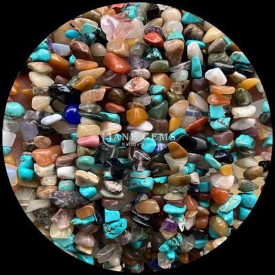 Turmalina Turchese Naturale Perla Cristallo Naturale Forma Irregolare Scheletro di Ghiaia Pietra Groviglio Perla Loose String Per Braccialetti