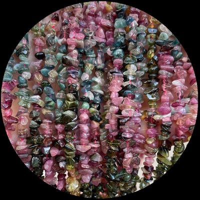 Turmalina Turchese Naturale Perla Cristallo Naturale Forma Irregolare Scheletro di Ghiaia Pietra Groviglio Perla Loose String Per Braccialetti