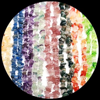 Perla di turmalina rosa perle di gemma cristallo naturale forma irregolare scheletro di ghiaia pietra a sfera di perle per braccialetti