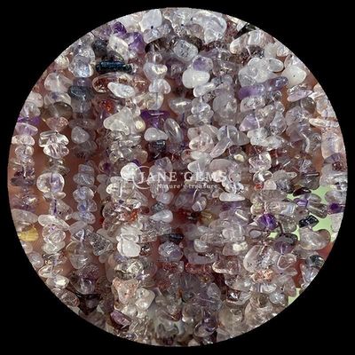 Perla di turmalina rosa perle di gemma cristallo naturale forma irregolare scheletro di ghiaia pietra a sfera di perle per braccialetti