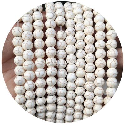 Ingrosso Howlite pietra rotonda perle sciolte turchese perle sciolte perle rotonde spazzatori per la produzione di gioielli