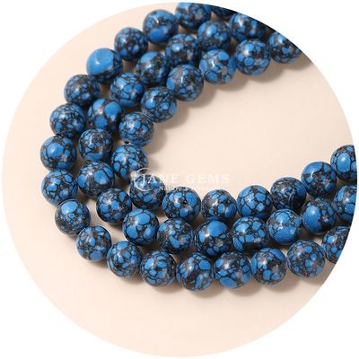 Ingrosso Howlite pietra rotonda perle sciolte turchese perle sciolte perle rotonde spazzatori per la produzione di gioielli
