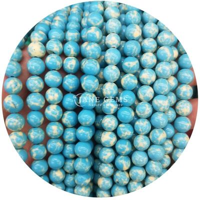 Ingrosso Howlite pietra rotonda perle sciolte turchese perle sciolte perle rotonde spazzatori per la produzione di gioielli