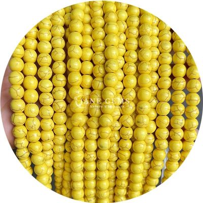 Ingrosso Howlite pietra rotonda perle sciolte turchese perle sciolte perle rotonde spazzatori per la produzione di gioielli