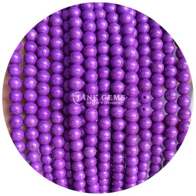 Ingrosso Howlite pietra rotonda perle sciolte turchese perle sciolte perle rotonde spazzatori per la produzione di gioielli
