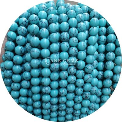 Ingrosso Howlite pietra rotonda perle sciolte turchese perle sciolte perle rotonde spazzatori per la produzione di gioielli