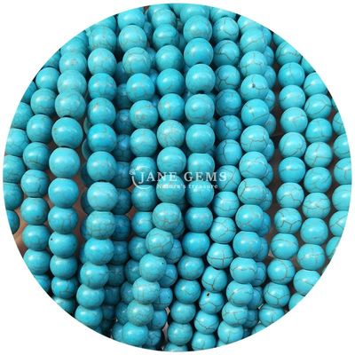 Ingrosso Howlite pietra rotonda perle sciolte turchese perle sciolte perle rotonde spazzatori per la produzione di gioielli