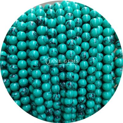 Ingrosso Howlite pietra rotonda perle sciolte turchese perle sciolte perle rotonde spazzatori per la produzione di gioielli