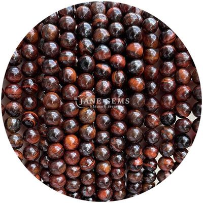 Ingrosso di pietra naturale perle rotonde larghe 8 mm perle larghe di tigre rosa rosso perle rotonde perli rotonde per gioielli
