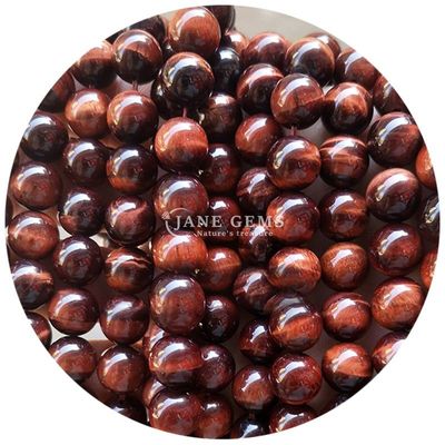 Ingrosso di pietra naturale perle rotonde larghe 8 mm perle larghe di tigre rosa rosso perle rotonde perli rotonde per gioielli