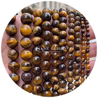 Ingrosso di pietra naturale perle rotonde larghe 8 mm perle larghe di tigre rosa rosso perle rotonde perli rotonde per gioielli