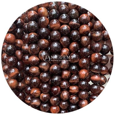 Ingrosso di pietra naturale perle rotonde larghe 8 mm perle larghe di tigre rosa rosso perle rotonde perli rotonde per gioielli