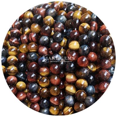 Ingrosso di pietra naturale perle rotonde larghe 8 mm perle larghe di tigre rosa rosso perle rotonde perli rotonde per gioielli